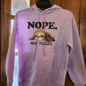 SHEIN Purple Sloth Hoodie